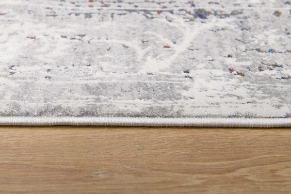 4” x 6” Gray Abstract Patterns Area Rug