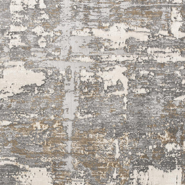 8’ x 11’ Beige and Gray Distressed Area Rug