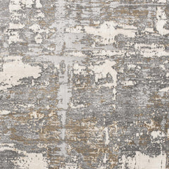 8’ x 11’ Beige and Gray Distressed Area Rug