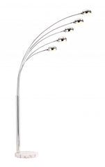 Cosmo Chrome 5 Arm Floor Lamp