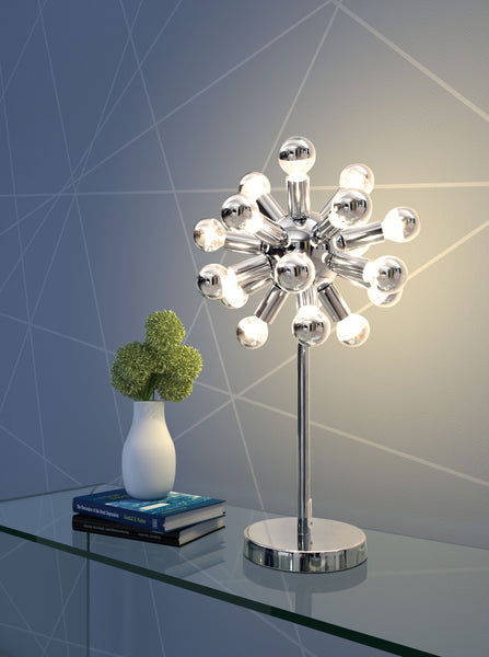 Mod Chrome Orb Table Lamp