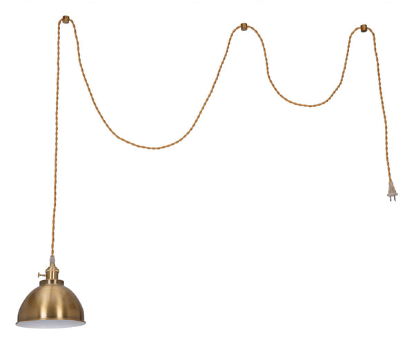 Auburn Gold Rope Dome Lamp