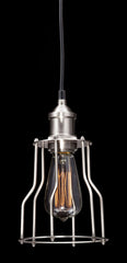 Caged Ceiling Lamp Nickel
