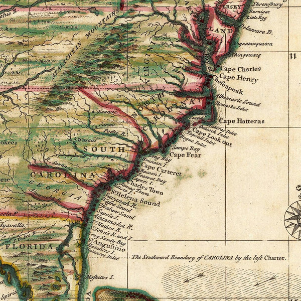 18" x 18" Vintage 1773 Map of British Empire in North America Wall Art