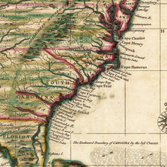 18" x 18" Vintage 1773 Map of British Empire in North America Wall Art