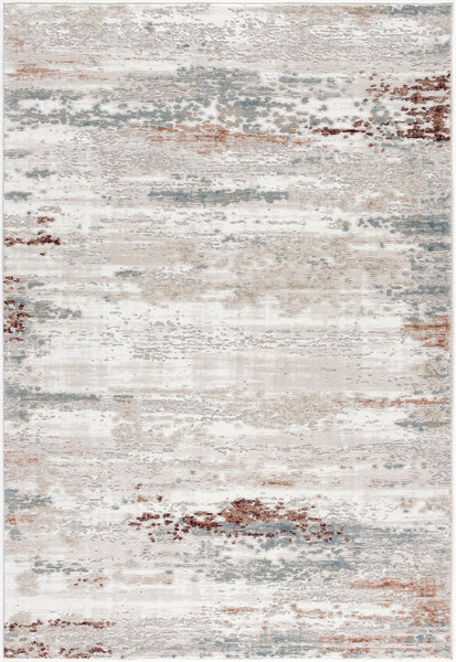 4’ x 6’ Gray and Ivory Abstract Stria Area Rug
