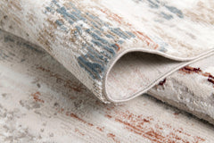 5’ x 8’ Gray and Ivory Abstract Stria Area Rug