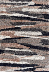 4’ x 6’ Gray and Black Strokes Area Rug