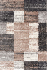 4’ x 6’ Beige Modern Blocks Area Rug