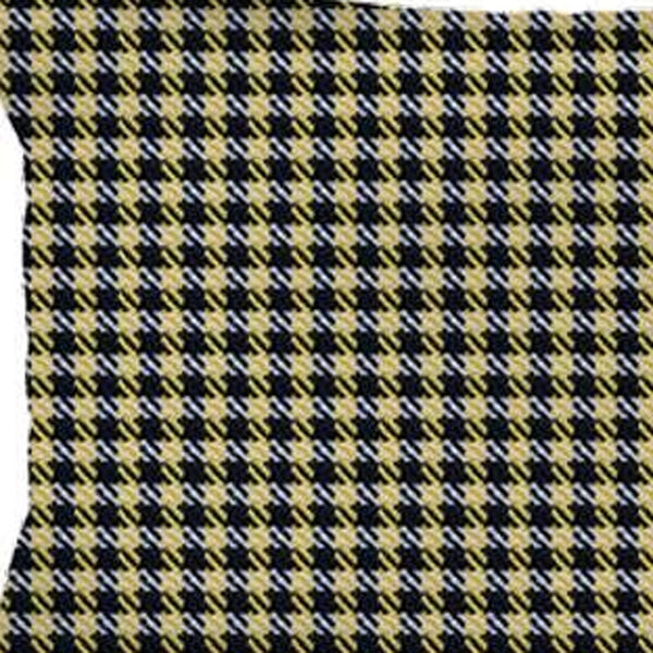 Set of 2 Yellow Houndstooth Lumbar Pillow Covers