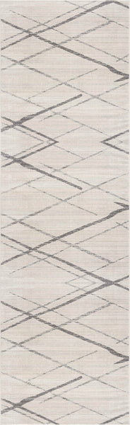 2’ x 20’ Gray Modern Abstract Pattern Runner Rug