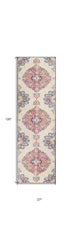 2’ x 10’ Cream Decorative Medallion Runner Rug