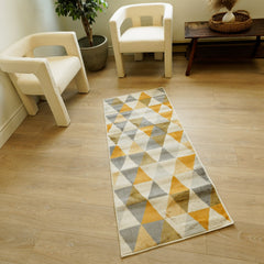 2’ x 20’ Yellow Triangular Lattice Runner Rug