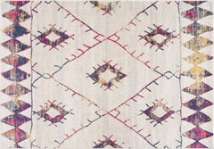 2’ x 5’ White Berber Pattern Area Rug