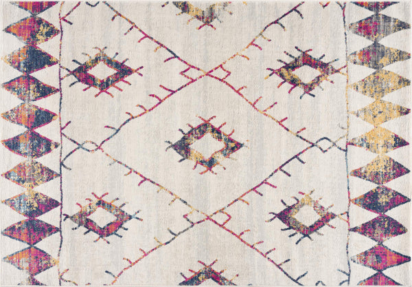 3’ x 5’ White Berber Pattern Area Rug