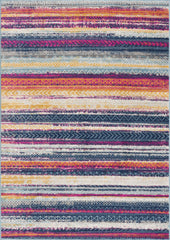 8’ x 11’ Multicolor Irregular Striped Area Rug