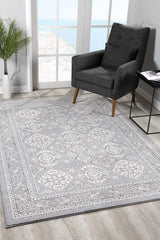 8’ x 11’ Gray Decorative Pattern Area Rug