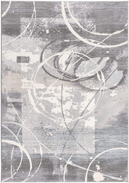 8’ x 11’ Gray Abstract Splatter Area Rug