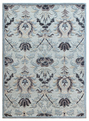 5’ x 7’ Blue Floral Patterns Area Rug