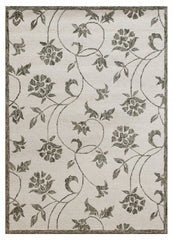 7’ x 9’ Gray and Ivory Filigree Area Rug