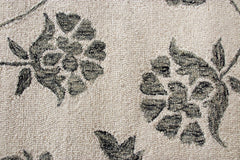 7’ x 9’ Gray and Ivory Filigree Area Rug