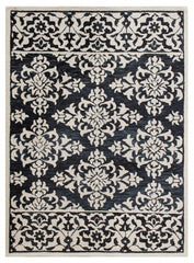 7’ x 9’ Blue and Ivory Decorative Area Rug