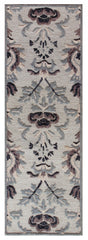 2’ x 7’ Gray Floral Patterns Runner Rug