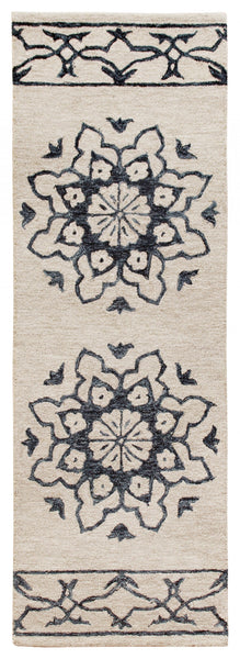 2’ x 7’ Navy and White Decorative Runner Rug