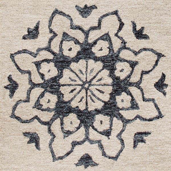 2’ x 7’ Navy and White Decorative Runner Rug