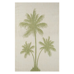 5’ x 7’ Green Palm Tree Indoor Outdoor Area Rug