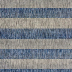 2’ x 3’ Navy Stripes Indoor Outdoor Scatter Rug