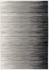 7’ x 9’ Black Transitional Striped Area Rug