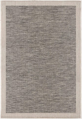 3’ x 12’ Sand and Gray Distressed Border Runner Rug