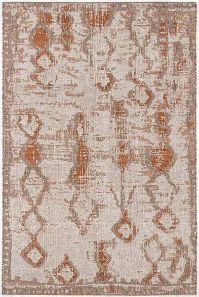 8’ x 10’ Brown Rust Distressed Area Rug