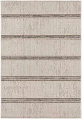 3’ x 12’ Ivory Transitional Striped Runner Rug