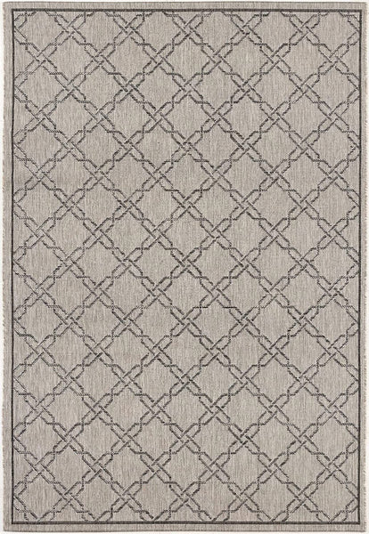 3’ x 5’ Gray Geometric Lattice Area Rug