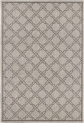 3’ x 6’ Gray Geometric Lattice Area Rug