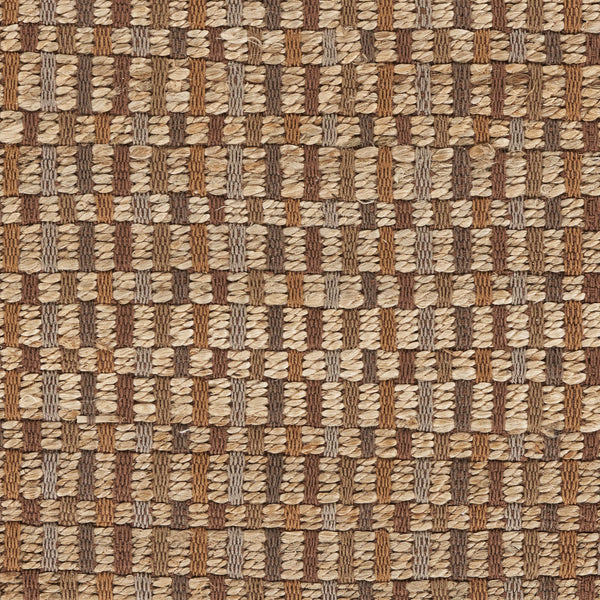 2’ x 3’ Tan Checkered Mid Century Scatter Rug