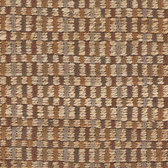 2’ x 3’ Tan Checkered Mid Century Scatter Rug