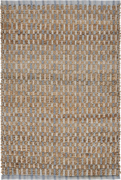 2’ x 3’ Blue and Brown Checkered Scatter Rug