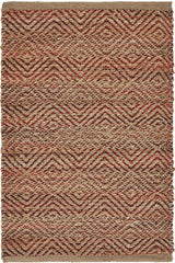 2’ x 3’ Beige and Burgundy Diamonds Scatter Rug