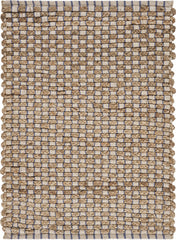 2’ x 3’ Tan and Navy Checkered Scatter Rug