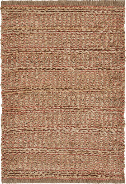 2’ x 3’ Fuchsia and Tan Interwoven Scatter Rug
