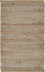 2’ x 3’ Blue and Tan Interwoven Scatter Rug