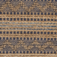 2’ x 3’ Tan and Navy Decorative Jute Scatter Rug