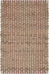 2’ x 3’ Tan and Burgundy Checkered Scatter Rug