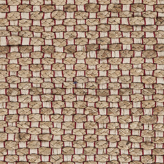 2’ x 3’ Tan and Burgundy Checkered Scatter Rug