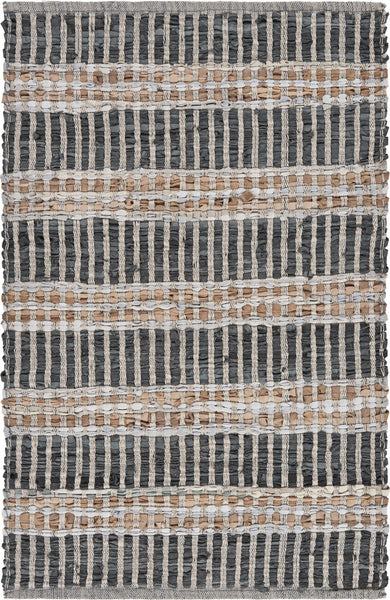 2’ x 3’ Gray and Tan Geometric Panel Scatter Rug