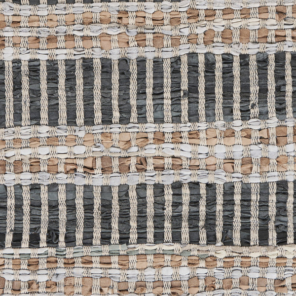 2’ x 3’ Gray and Tan Geometric Panel Scatter Rug