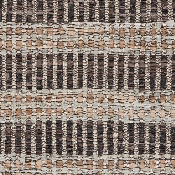 2’ x 3’ Brown and Tan Geometric Panel Scatter Rug